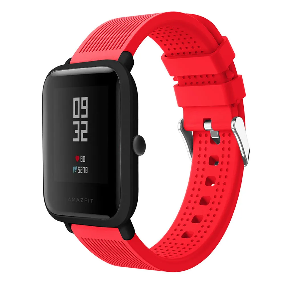 Ремешок силиконовый для Xiaomi Huami Amazfit GTR 42 мм Bip BIT PACE Lite Youth Watch 20 | Электроника