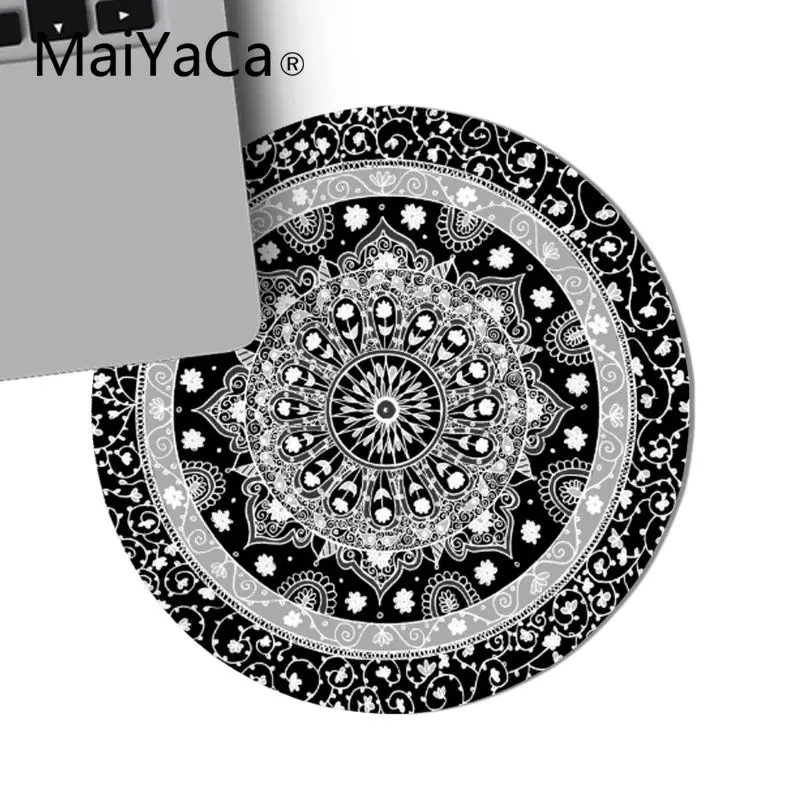 MaiYaCa простой дизайн Мандала DIY женский круглый коврик для мыши уникальный