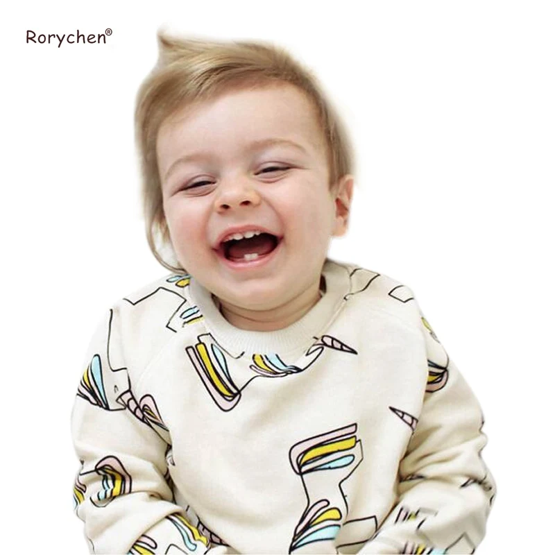 Новинка 2018 детский пуловер Rorychen с длинным рукавом и рисунком единорога из