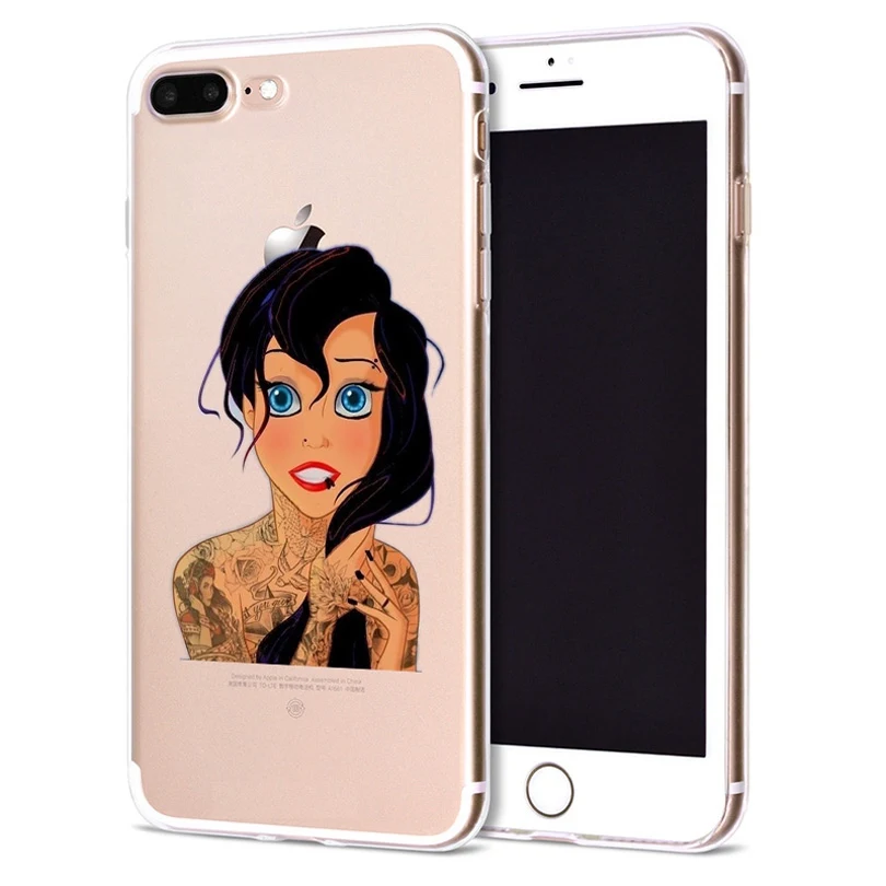 Funda For Apple iPhone 6 6S 7 Plus X 10 Cute Tatto Alice Soft TPU Cover for Case Original Coque 8 B310 |