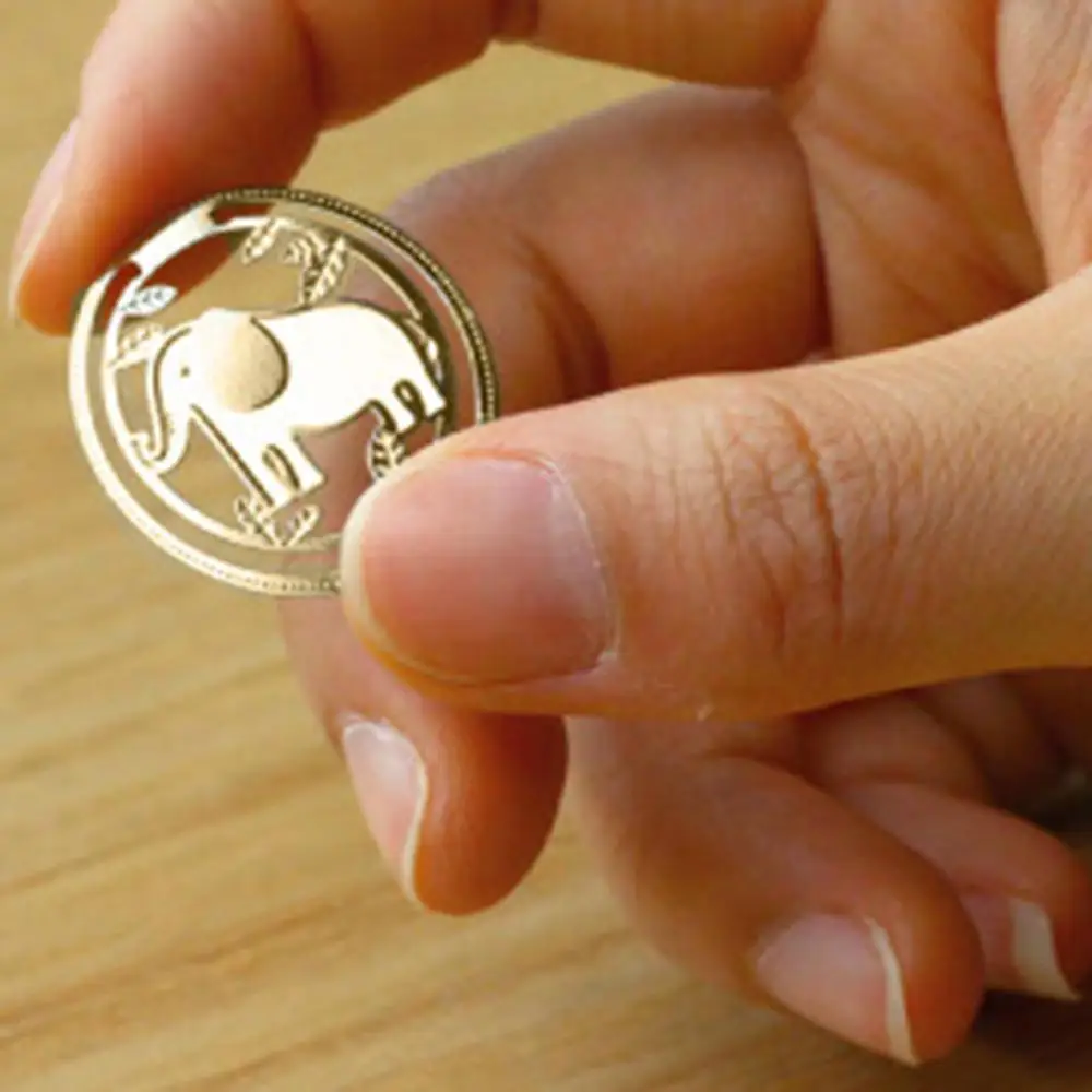 Милые Слоны Металлические Мини-маркеры + маленькая открытка офисные