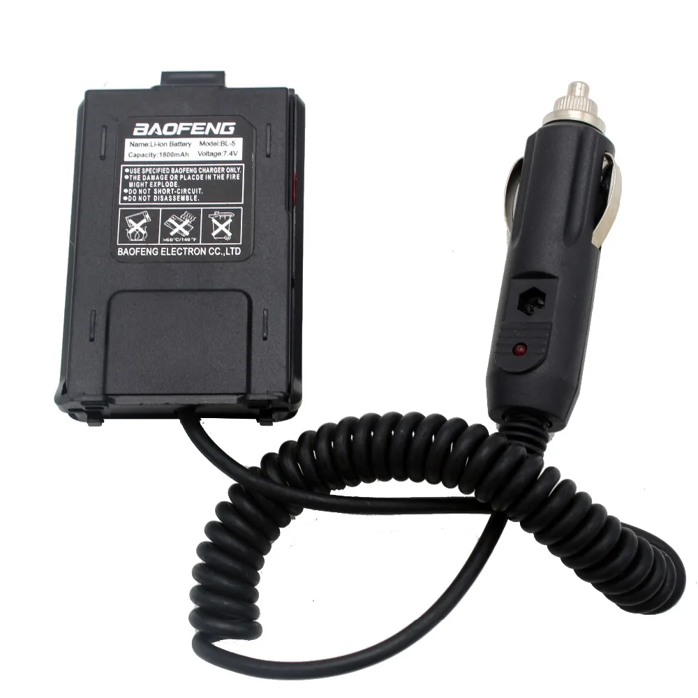 Оригинальный BaoFeng батарея Eliminator Автомобильное зарядное устройство для UV 5R 5RA + 5RB
