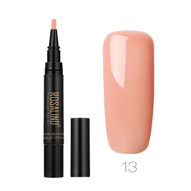 13 ROSALIND 5 мл Лак для ногтей замачиваемый УФ светодиодный Гель-лак для ногтей художественная ручка многоцветные гели для рисования Гель-Лаки маникюрная основа - Цвет: 13