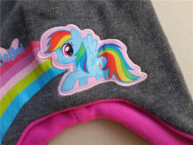 Вязаные шапки Little Horse в Радужном стиле Детская Милая шапка Pegasus на осень и зиму