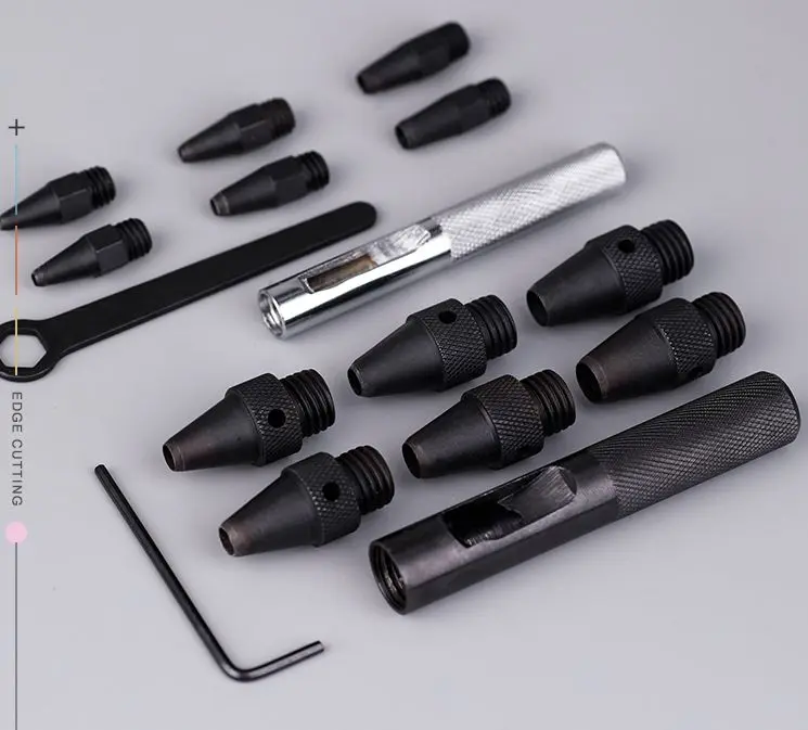 2-8mm Hollow Leather Hole Punch Set Leather working Tack Tools Cutters Fit Leather Belt Watch Bands Puncher