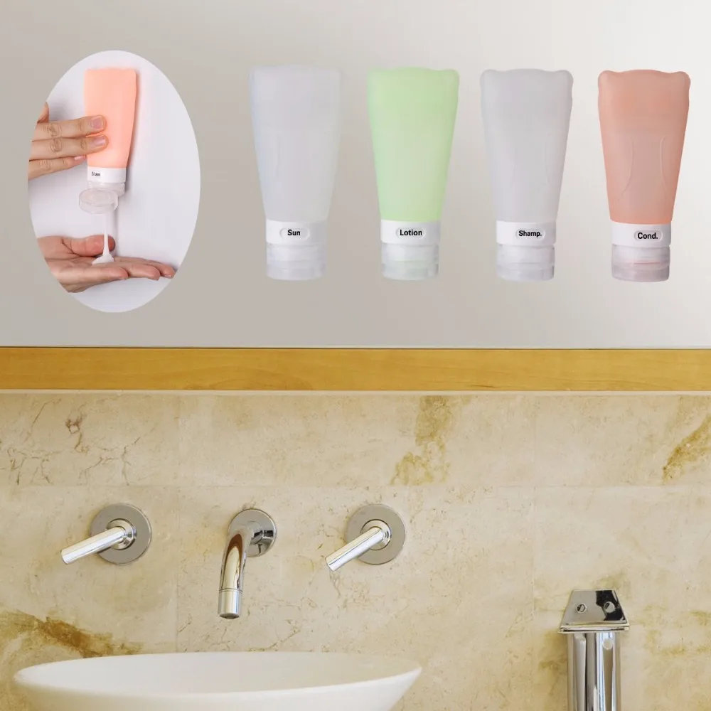 MAKARTT 4 шт./компл. дорожный набор бутылок силиконовые герметичные дорожные