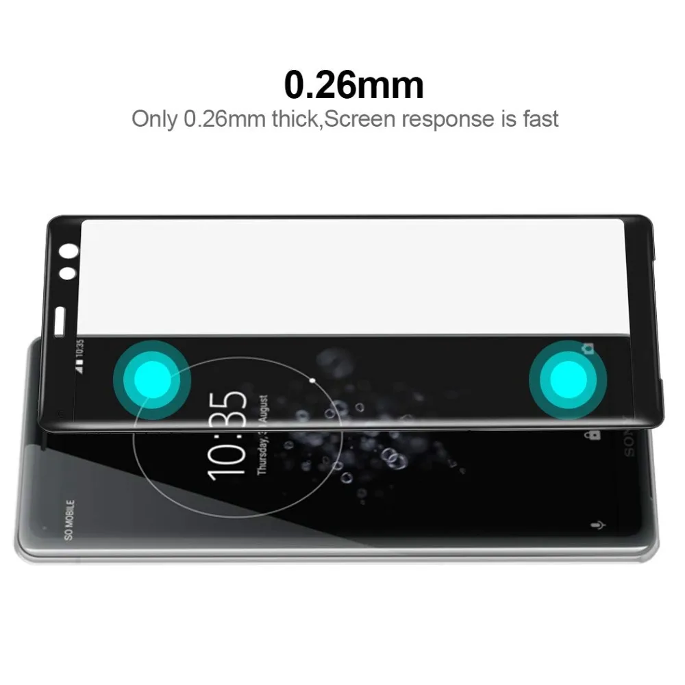 3D полное покрытие закаленное стекло для SONY Xperia X XP XZ XZS XZ1 XZ2 XZ3 COMPACT PREMIUM XA XA1 Plus