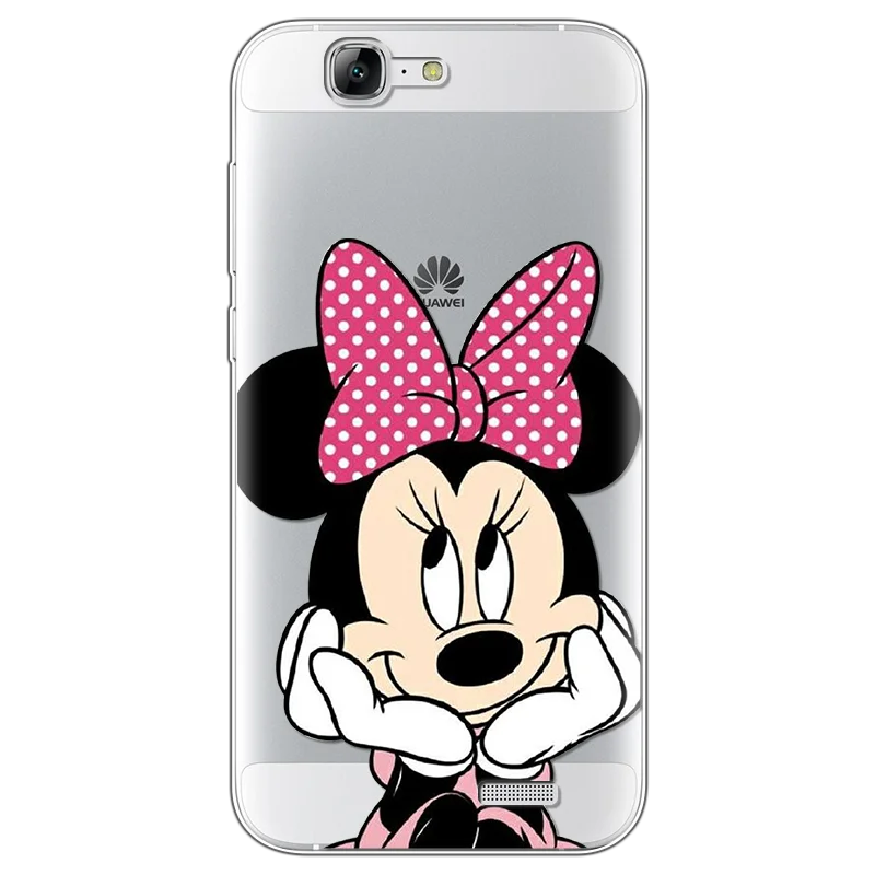 minittou Мультяшный милый ТПУ защитный чехол для Coque huawei G7 прозрачный для huawei Ascend G7 C199 5,5 дюймов чехол задняя крышка с рисунком - Цвет: minittou