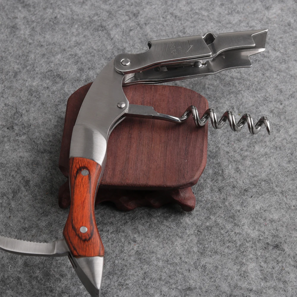 Мультифункциональный деревянный ручной Профессиональный штопор для вина