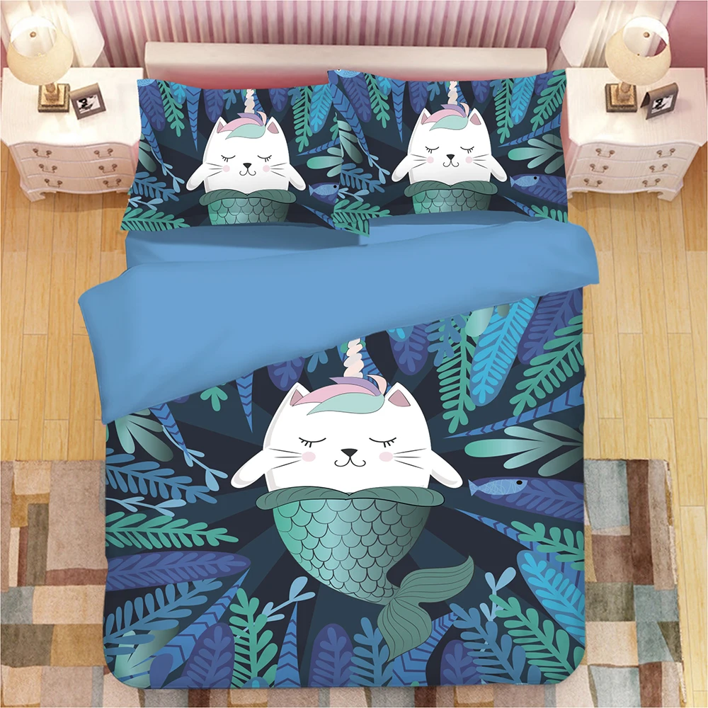 Мультфильм Тоторо Kawaii постельные принадлежности Твин Полный Королева один двойной супер King размер пододеяльник набор для детей подростков Спальня Декор постельное белье
