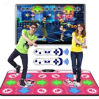 Cdragon New Luminous Yoga Dance Mat Double Players Tv Computer  Home Game Slimming Dancer Blanket Mat Pad With Two Gamepads