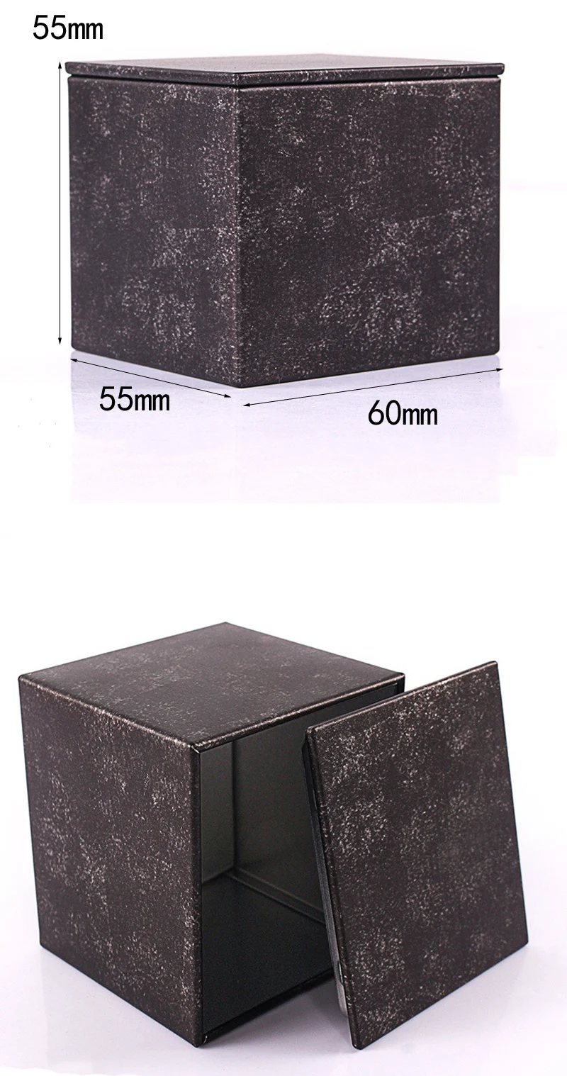 12pcs Metal Storage Box Tin Jar Square Scrub Tea Box Organizer Wedding Christmas Birthday Gift Boxes Small Things Container