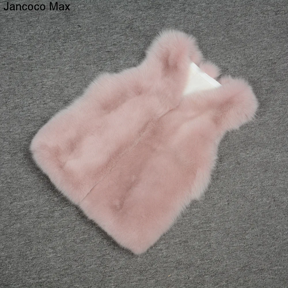 Jancoco Max натуральный мех лисы жилет женская модная жилетка наивысшего качества Зимняя теплая верхняя одежда пальто куртка S7159