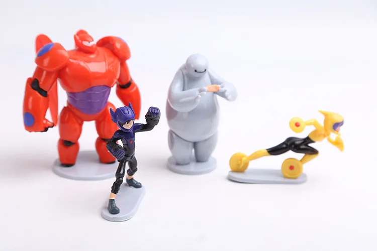 8 шт./лот большой герой 6 Baymax в Действии рисунок ПВХ цифры Фред Tomago Мед лимонный Wasabi