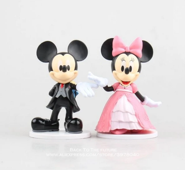 Disney Микки Маус Минни 2 шт./компл. 11 см фигурка осанки коллекция украшений аниме