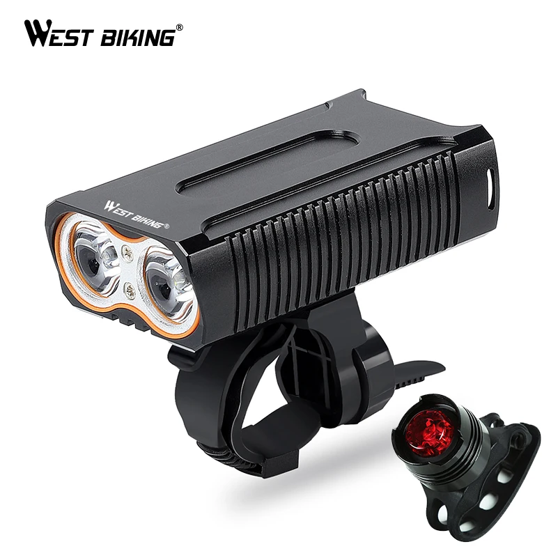 WEST BIKING MTB дорожный велосипед светильник USB Перезаряжаемый велосипедный