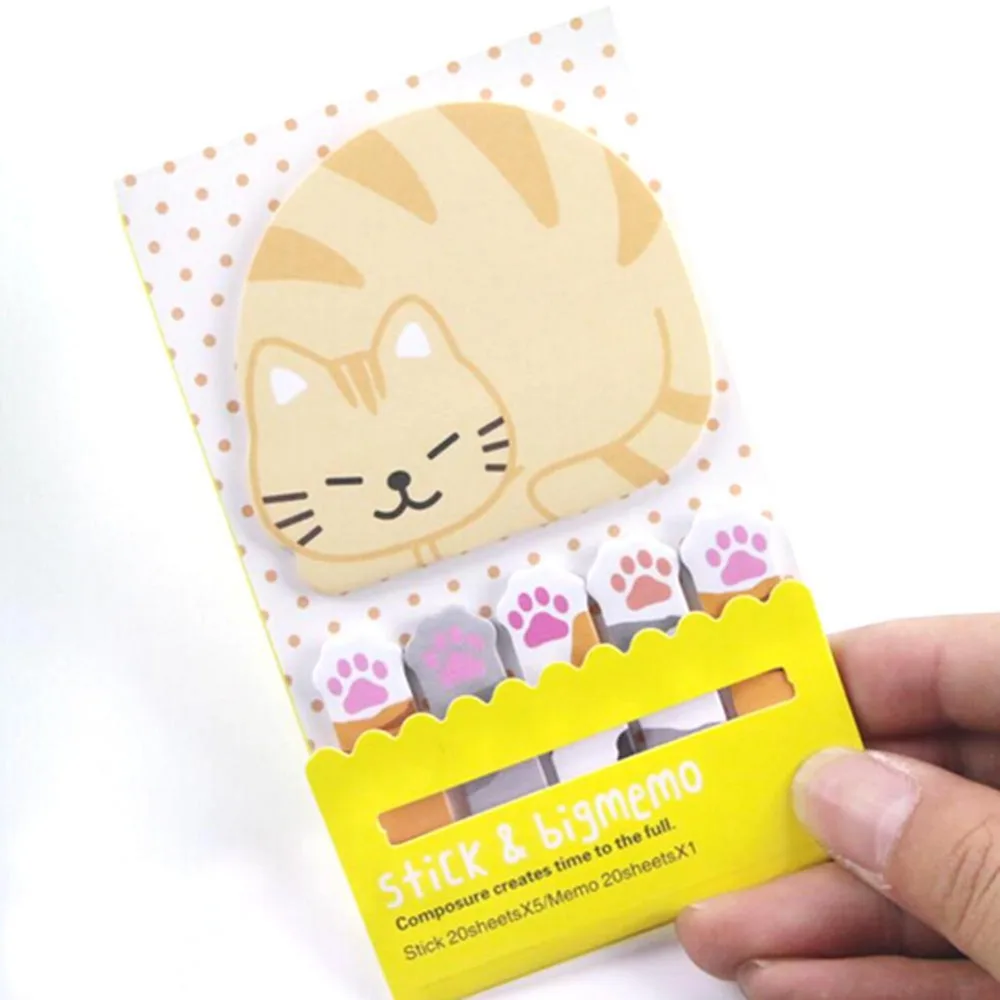 Fridge Writing Cute Cartoon Panda Post-it notes Sticker Post It Bookmark Memo Marker Point Flags Sticky Notes label Decoration | Дом и сад
