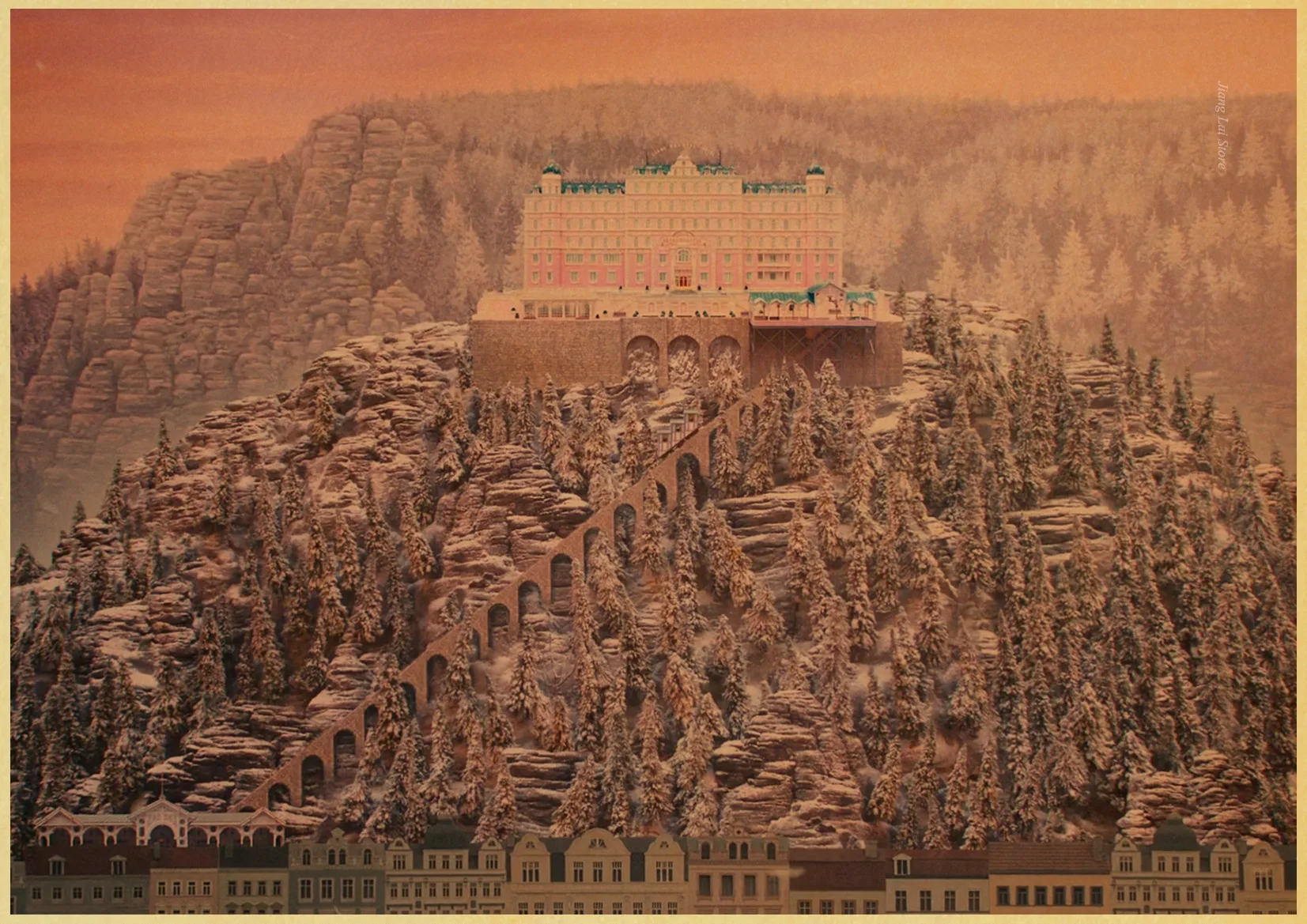 Классический фильм Wes Anderson фильм Grand Budapest отель ретро постер винтажный настенный Декор для дома Бар Кафе детская комната - Цвет: H113