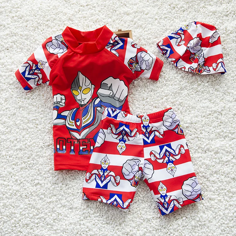 2019 детский купальник для мальчиков купальный костюм Пляжное платье из двух