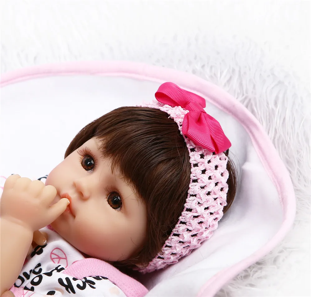 48cm Reborn silicone babies dolls 19&quot little girl with blanket and bottle as kids lovely birthday gift bonecas | Игрушки и хобби