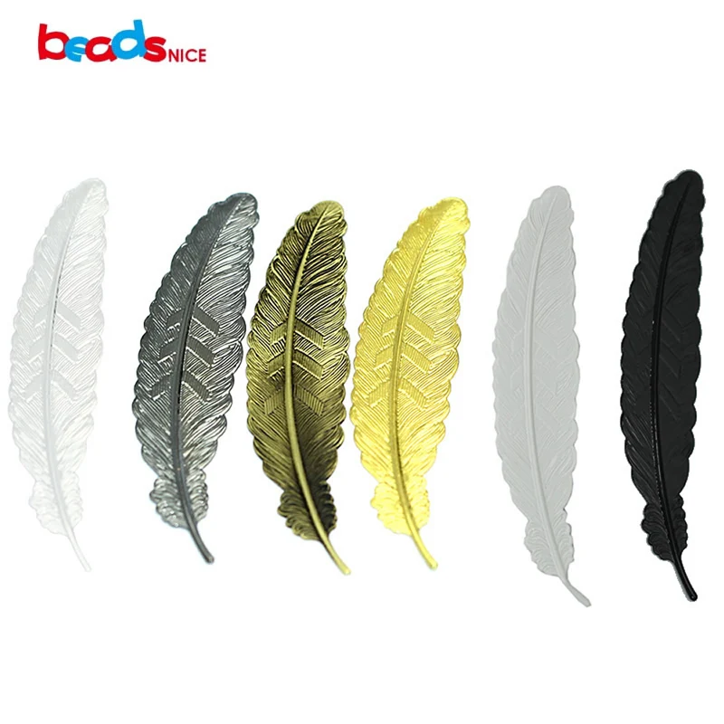 

Beadsnice brass jewelry finding leaf bookmark gift114x23mm beautiful bookmark for books diy metal bookmark designs ID 8025