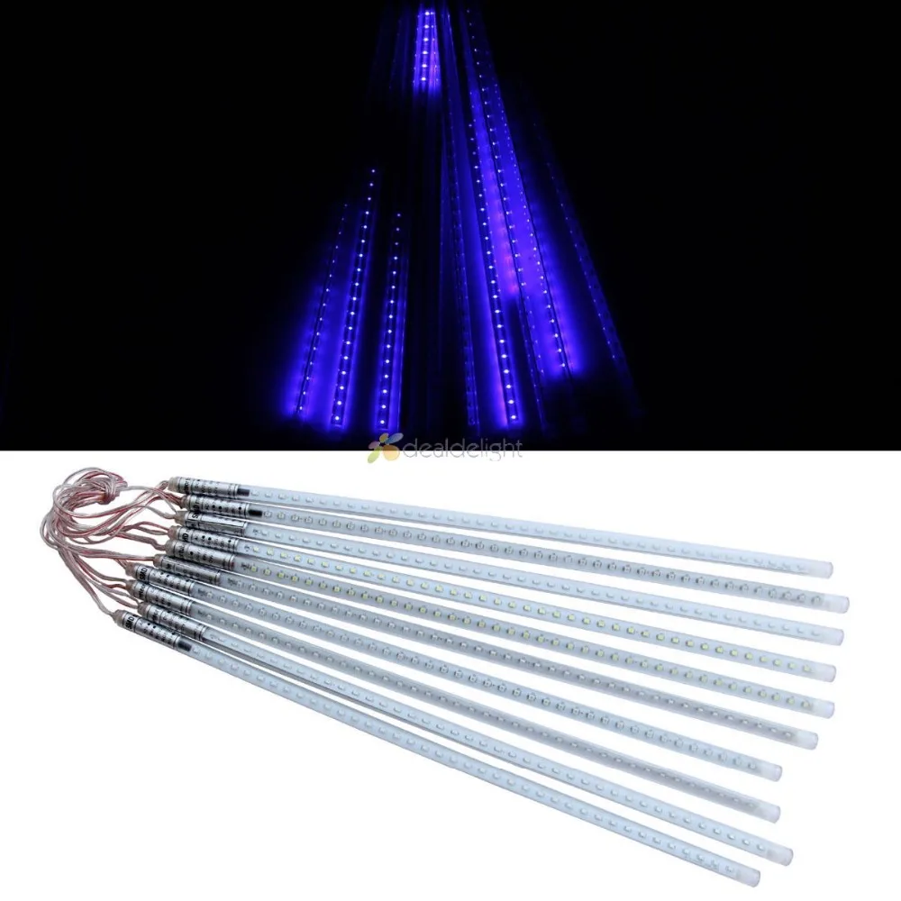 50 см 3528 SMD метеоритный дождь светильник 54 светодиода 10 трубок гирлянда вечерняя