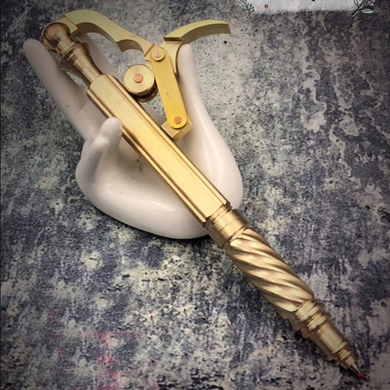 Metal Brass Pen Birthday Gift Toy Art Correction Brass Gel Pen enlarge