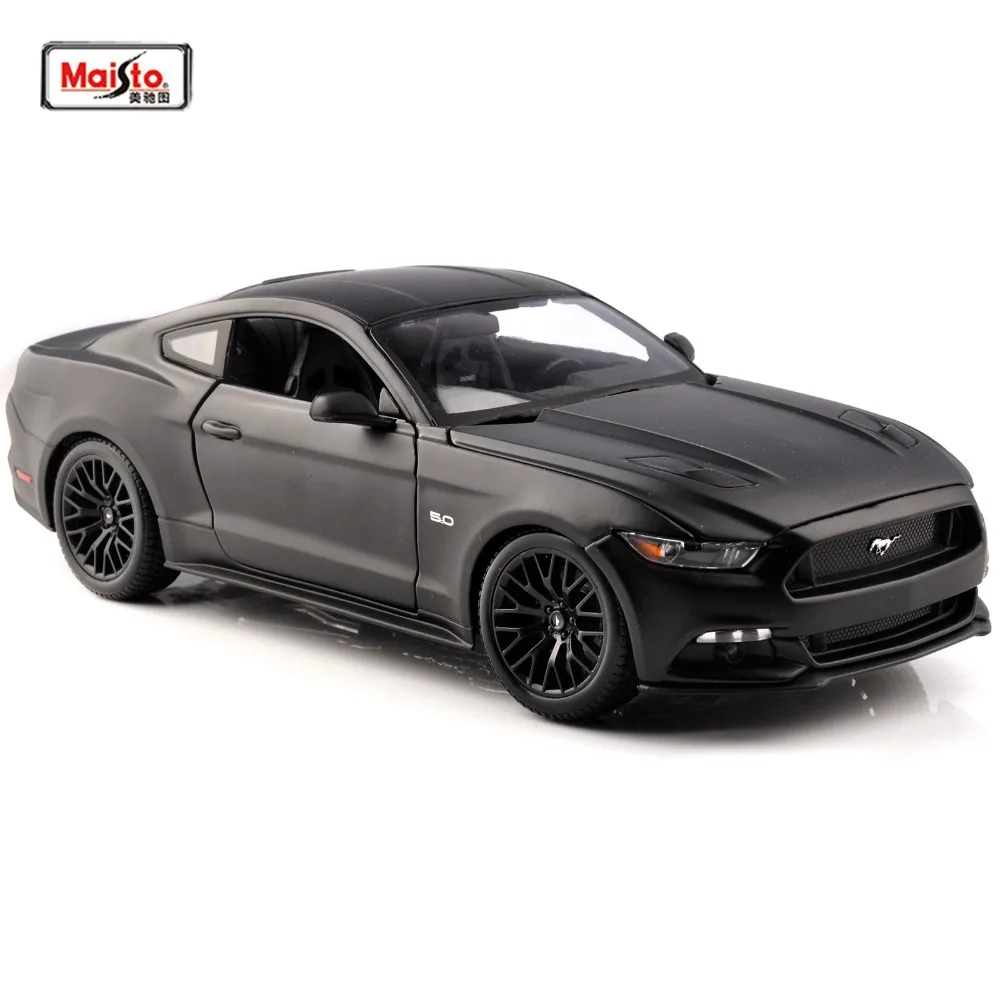 Maisto 1:18 Mustang GT 5.0L американский автомобиль черные модели спортивных автомобилей 26 см Детские литые игрушки Matel автомобильные режимы