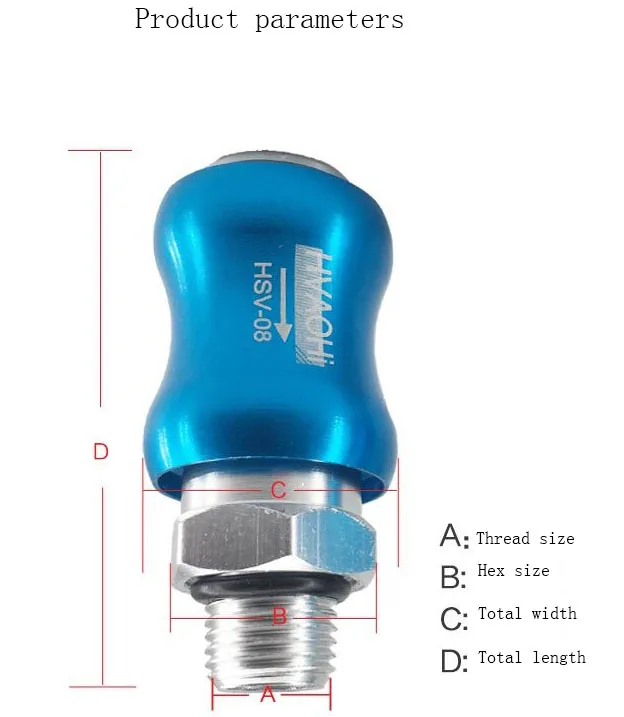Направляющий клапан серии HSV 06 G1/8''HSV 08 G1/4'hsv 10 G3/8'hsv 15 пневматический ручной