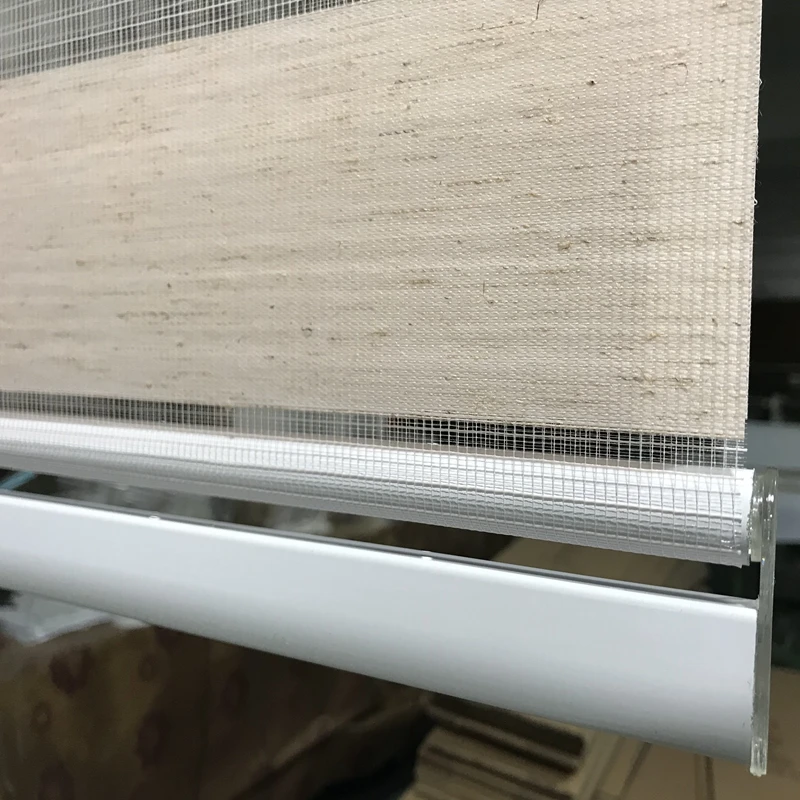 Горизонтальное окно жалюзи Зебра двойные рольставни и обработанные окна на