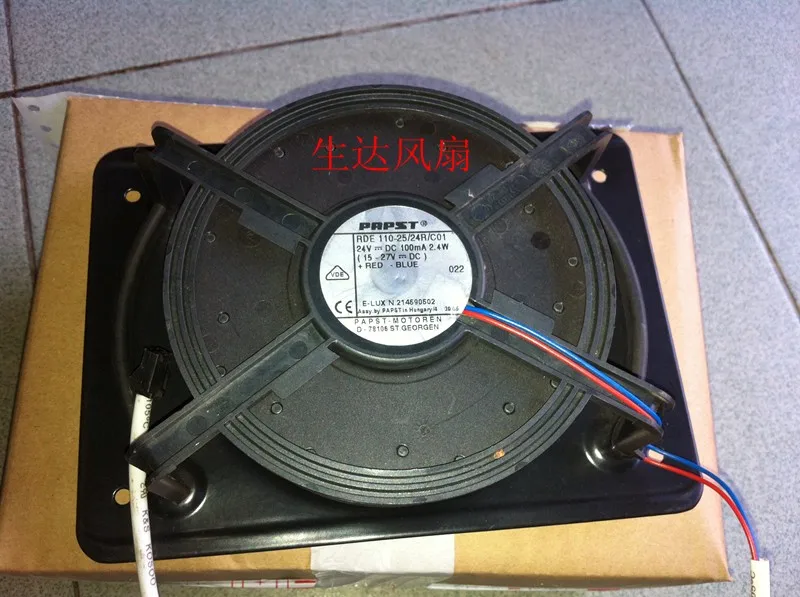 Ebm papst TYP RDE 110 25/24R/C01 DC 24V 2 4 W Круглый Вентилятор для сервера fan|round fan|server fandc 24v fan |