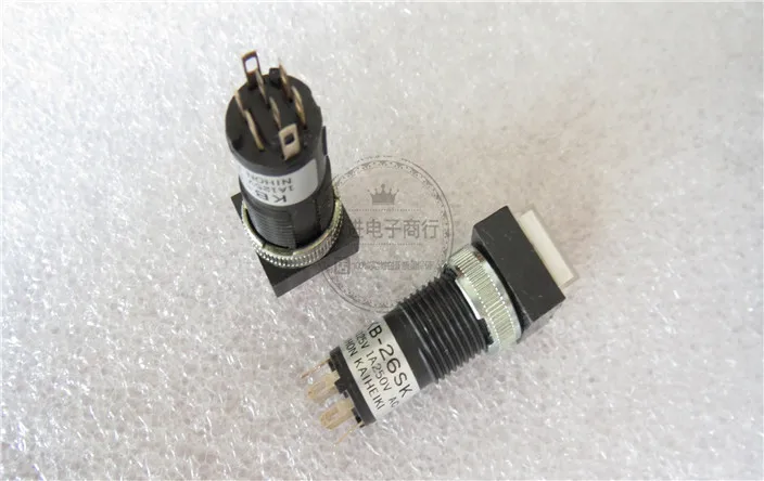 

Original new 100% KB-26SK self locking switch 8pin with lamp square power switch 1A250V aperture 11.7MM