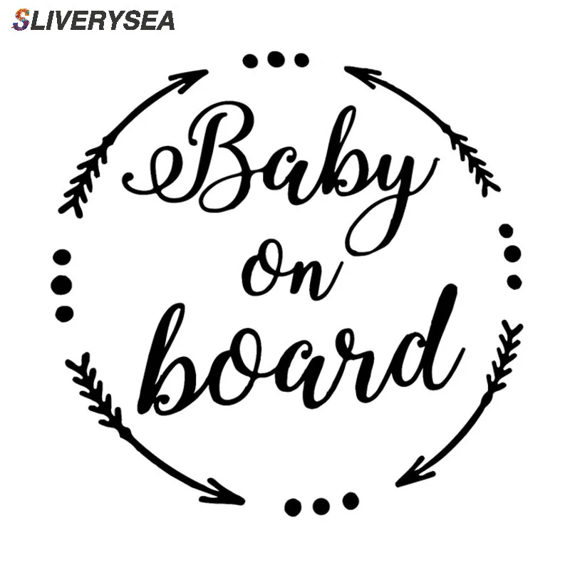 

SLIVERYSEA BABY ON BOARD Baby In The Car Stickers Warning Vinyl Decoration