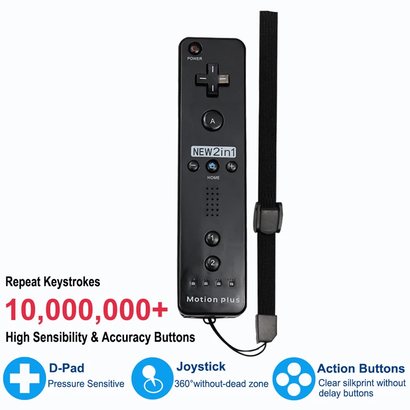 Фото 2pcs/lot Build-in Motion Plus Wireless Controle Remote Controller For Nintend Wii Bluetooth Gamepad Mando Электроника 2pcs/lot Build-in Motion Plus Wireless Controle Remote Controller For Nintend Wii Bluetooth Gamepad Mando Электроника