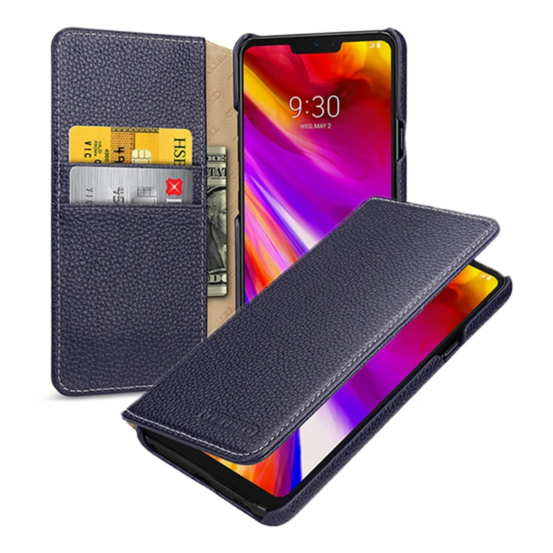 Luxury Genuine Leather Case for LG G7ThinQ Business Flip Phone Cover Bag for LG G7 ThinQ Fundas Skin Wallet with Card Holder