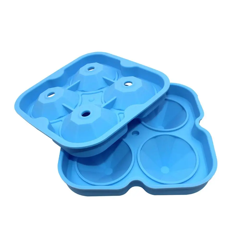 ice tray Diamond Ice Cube лоток многоразовый лед изготовитель ледяных кубиков силиконовые формы для мороженого форме шоколада плесень виски вечерние Барные инструменты 5pz - Цвет: ice tray