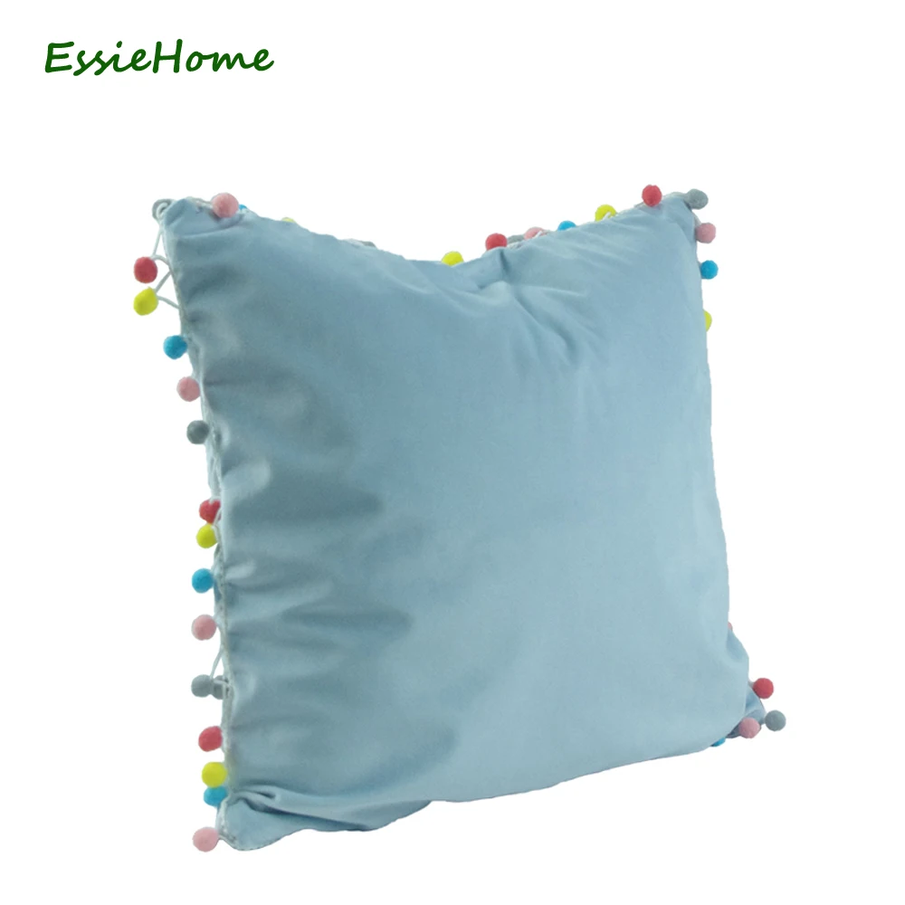 Силиконовый чехол для подушки ESSIE HOME мягкий Бархатный Чехол голубого цвета с