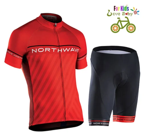 Горячие sale2019 Northwave Дети Джерси Dragen Korte Mouwen фиетсен комплект Jongens Fiets Kleding Ropa Ciclismo фиетсен Kleding Спорт Пак - Цвет: Kids suit