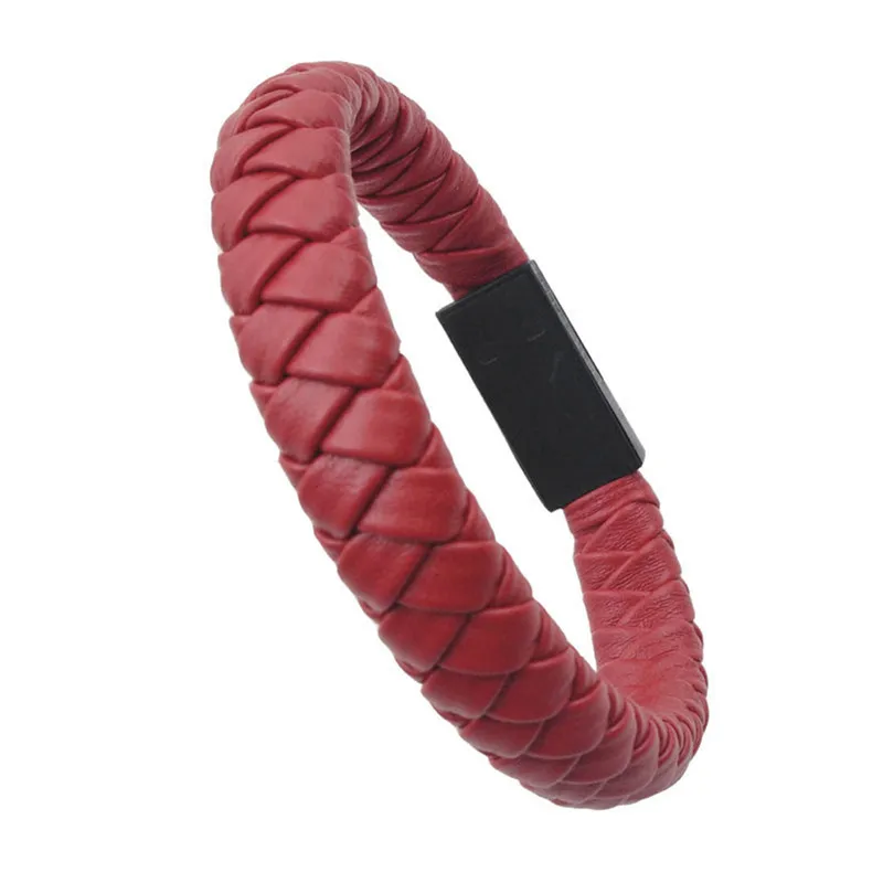 Red Браслет USB кабель type C Micro usb для iPhone samsung зарядный кабель синхронизации данных для huawei Xiaomi кабель для мобильного телефона - Цвет: Red