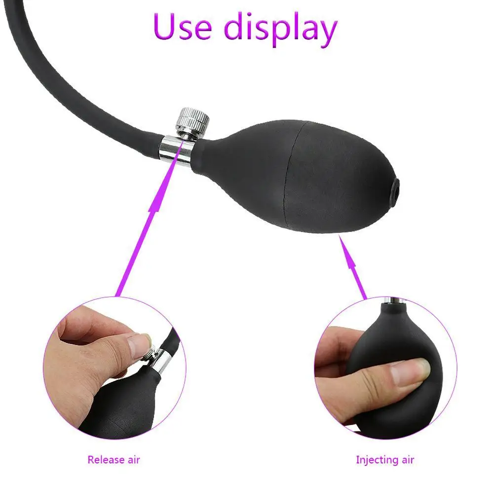 Anal Plug Large Inflatable Huge Big12cm Dildo Pump Dilator Expandable No Vibrator Butt Balls Sex Toys |