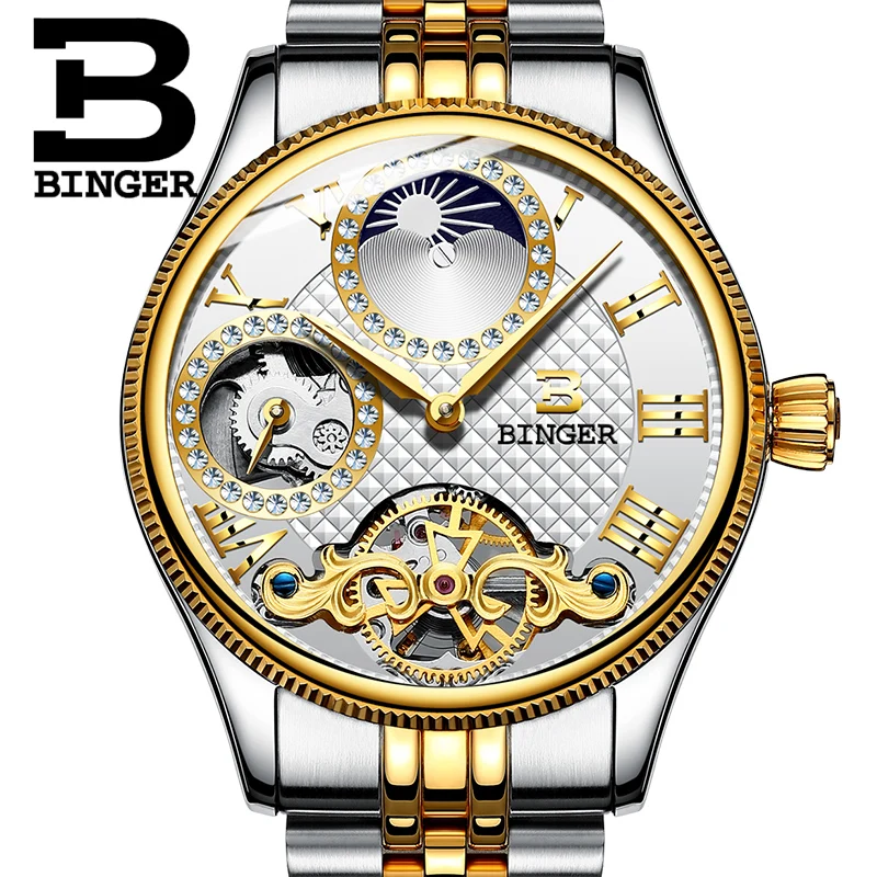Роскошные винтажные часы Tourbillon с летающим колесом для мужчин автоматические