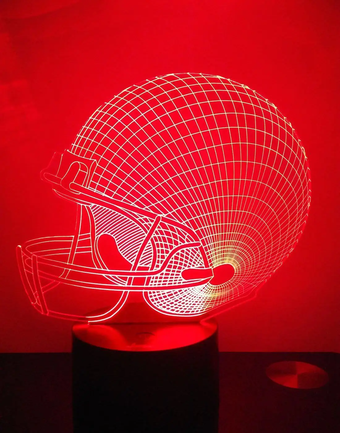 Ночника Ночная Футбол шлем Настольная лампа с 7 цветов 3D Glow светодиодные лампы Home