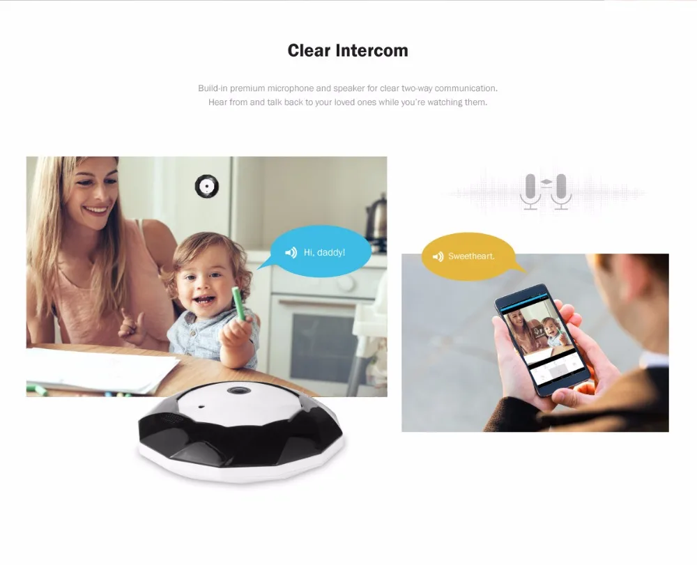 SANNCE 3.0MP ip-видеокамера 360 градусов панорамная видеокамера с Wi-Fi двухсторонняя аудио цифровая беспроводная PTZ веб-камера