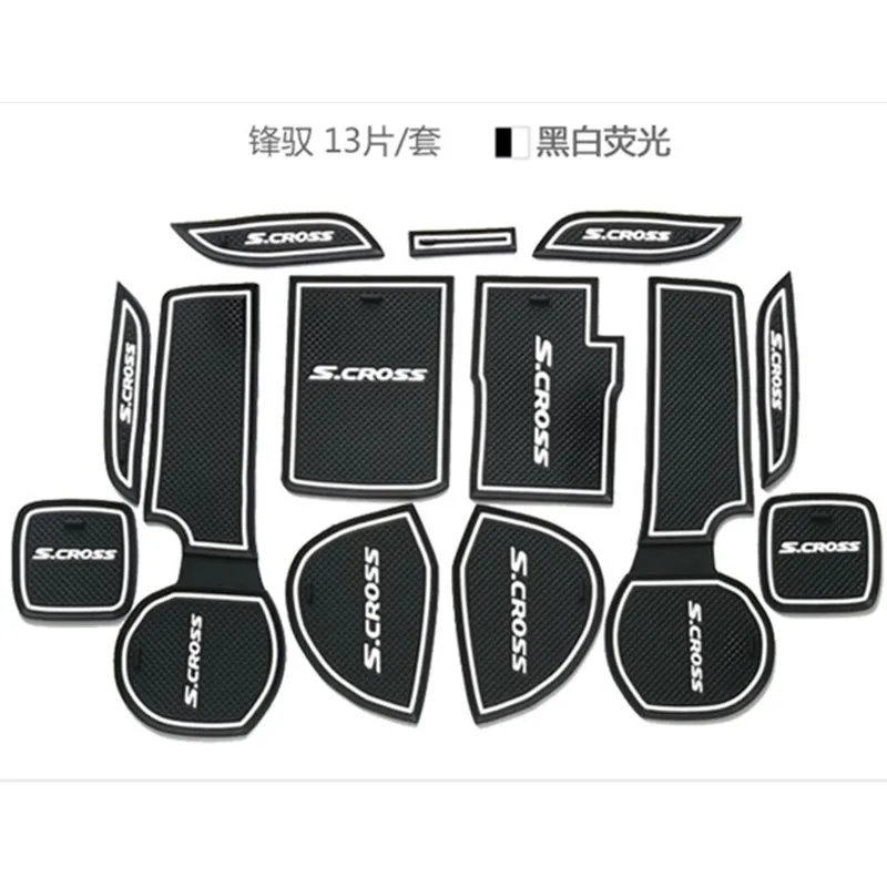 Для 2014-2017 2018 Suzuki SX4 S-Cross S Cross Gate Slot Pad Нескользящие чашки коврики противоскользящие