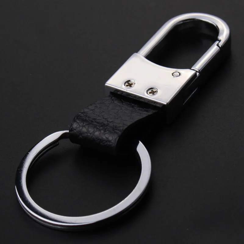 3 цвета Классический PU Кожаный ремешок черный серебряный золотой брелок из