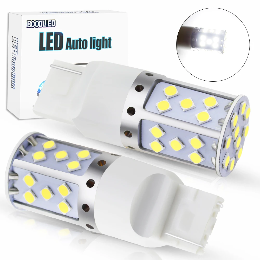 2 шт. T20 7440 светодиодный 35 чипов 3030 SMD светильник 12 в белый автоматический для