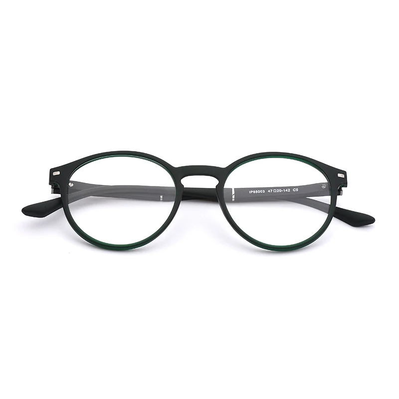 C5 Dark green TR90 женские круглые очки, оправа с заклепками, оптические очки по рецепту, прозрачные очки для близорукости, прозрачные мужские очки#88003 - Цвет оправы: C5 Dark green