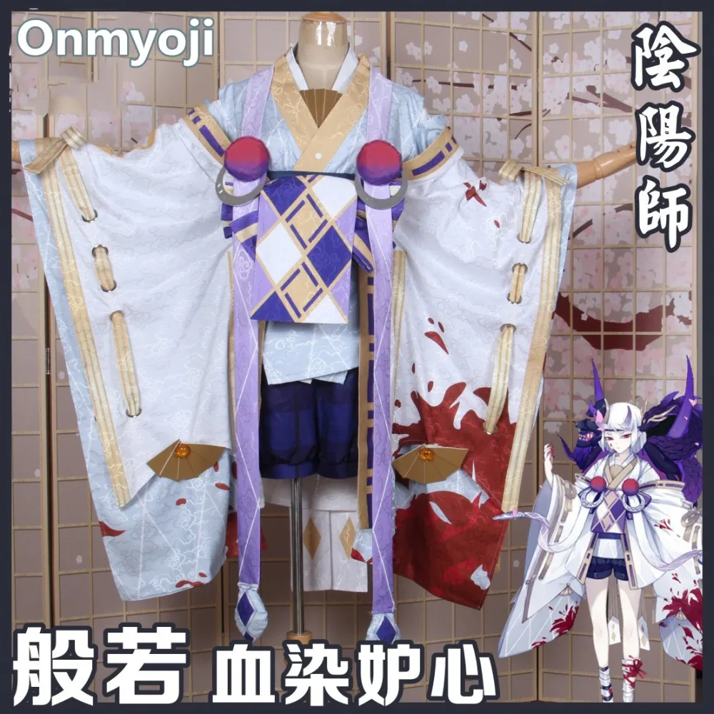 

Аниме! Кимоно Onmyoji Hannya, с кровной ревностью, сердцем, маленьким ангелочком, красивая форма, костюм для косплея, наряд на Хэллоуин, бесплатная ...