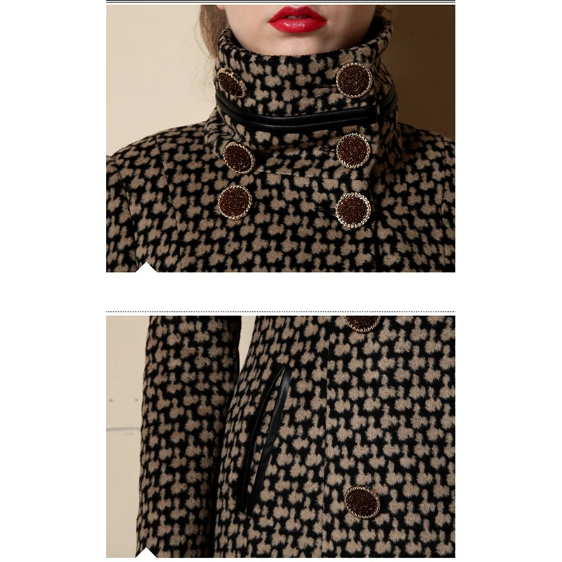 

2019 100% Top quality Woollen overcoat woman Winter coat Large size New Fashion To keep warm Women Long coat Quality assurance