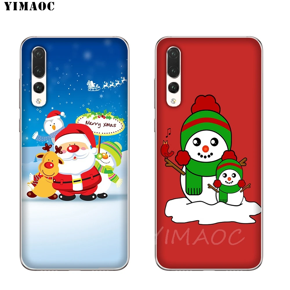 YIMAOC Рождественский снеговик самый замечательный мягкий чехол для Huawei P 8 9 10 20 30 Lite
